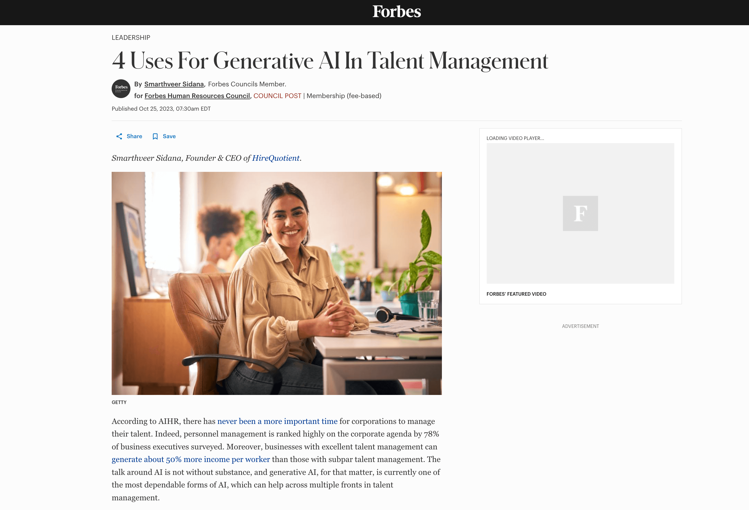 4 Uses for Generative AI in Talent Management
