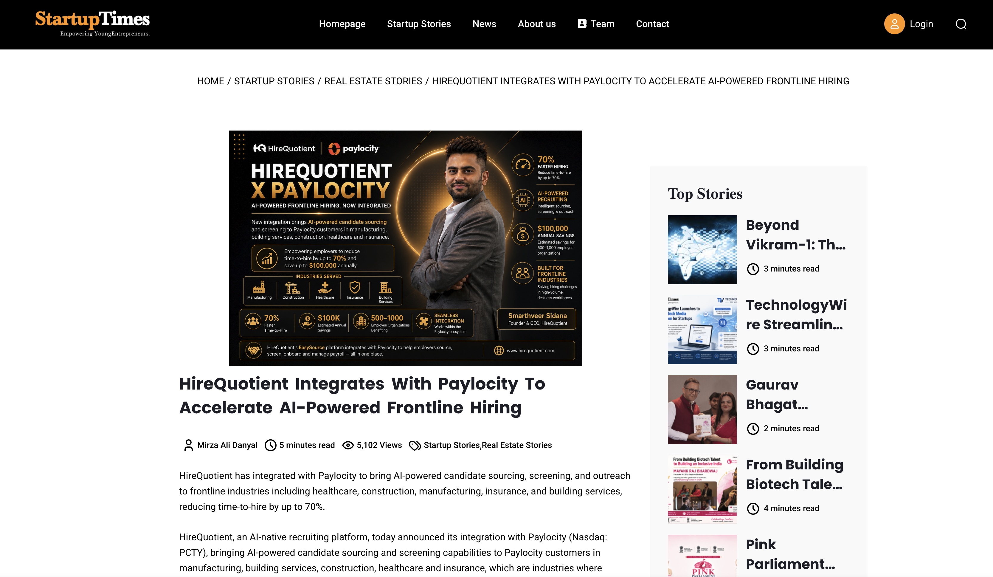 HireQuotient Integrates with Paylocity to Accelerate AI-Powered Frontline Hiring