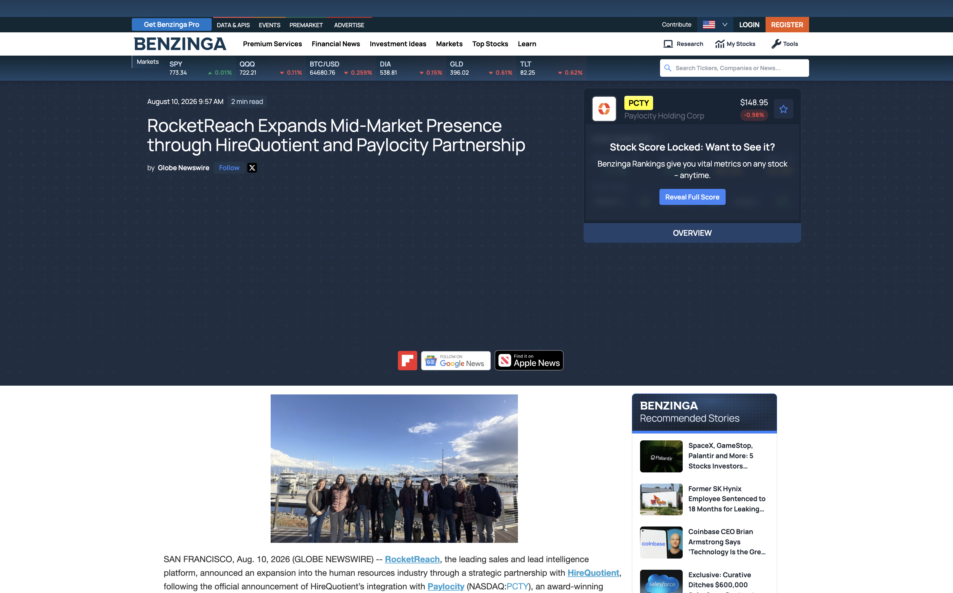 RocketReach Expands Mid-Market Presence Through HireQuotient and Paylocity Partnership