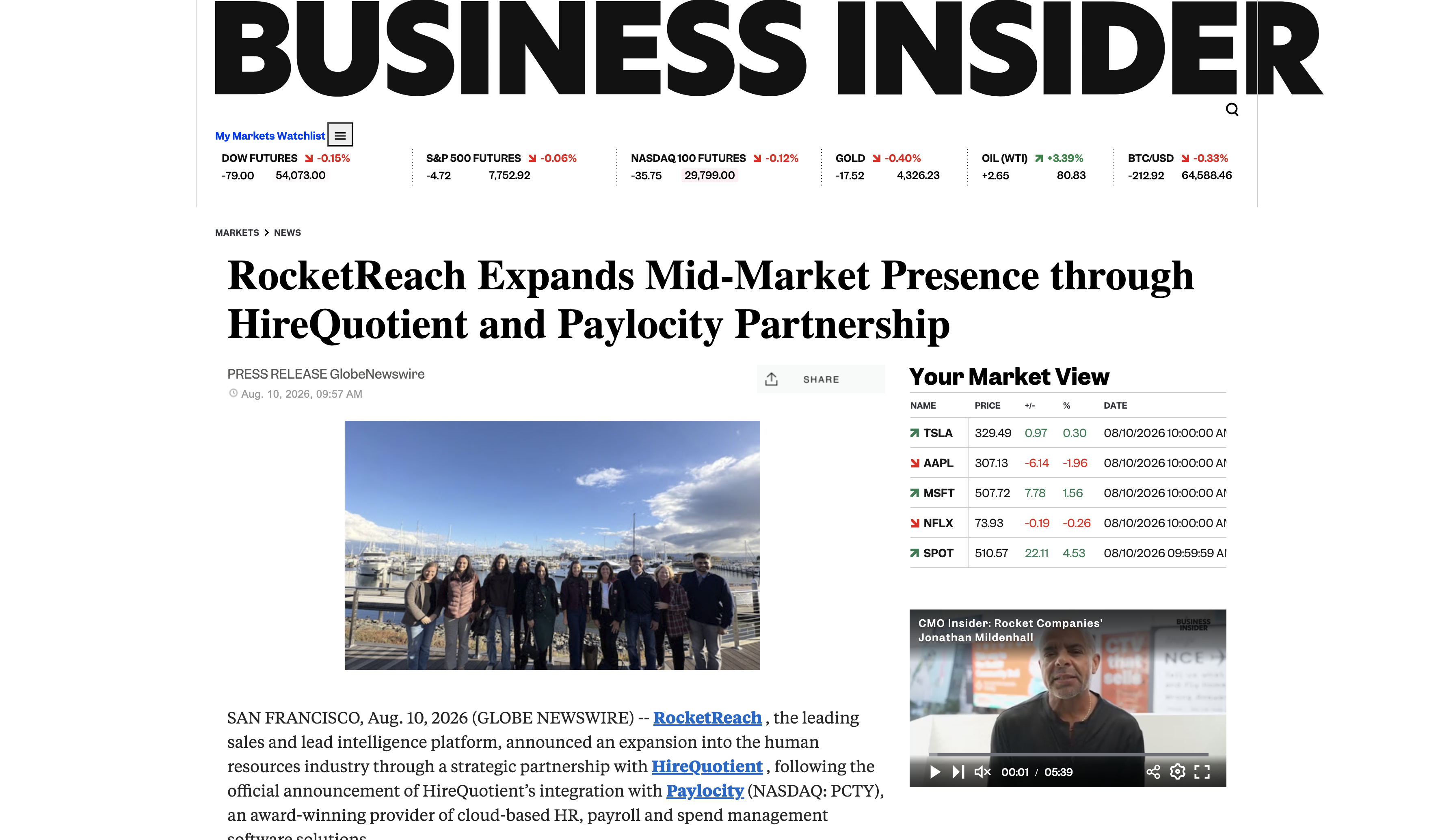 RocketReach Expands Mid-Market Presence Through HireQuotient and Paylocity Partnership