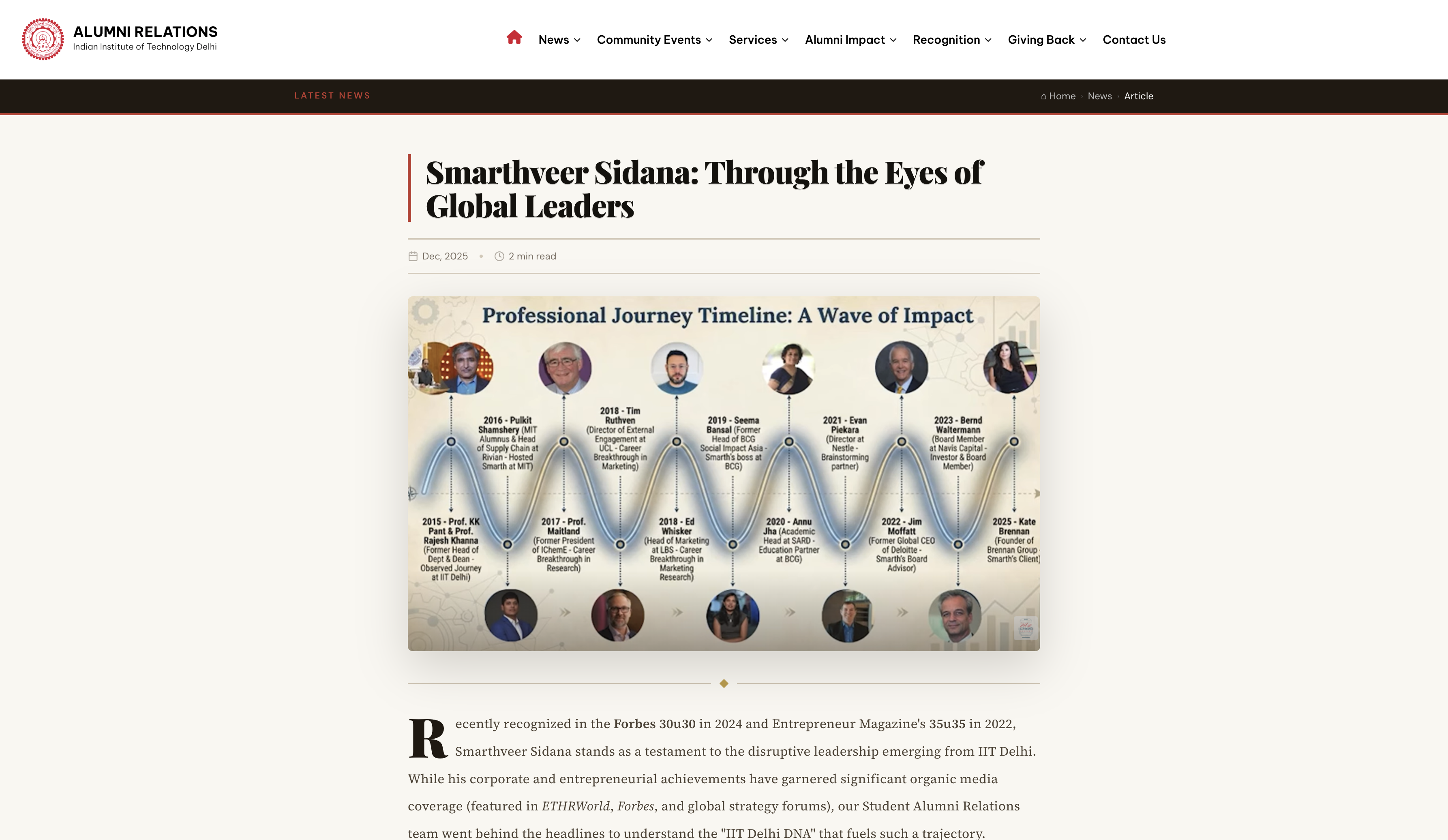 Smarthveer Sidana: Through the Eyes of Global Leaders