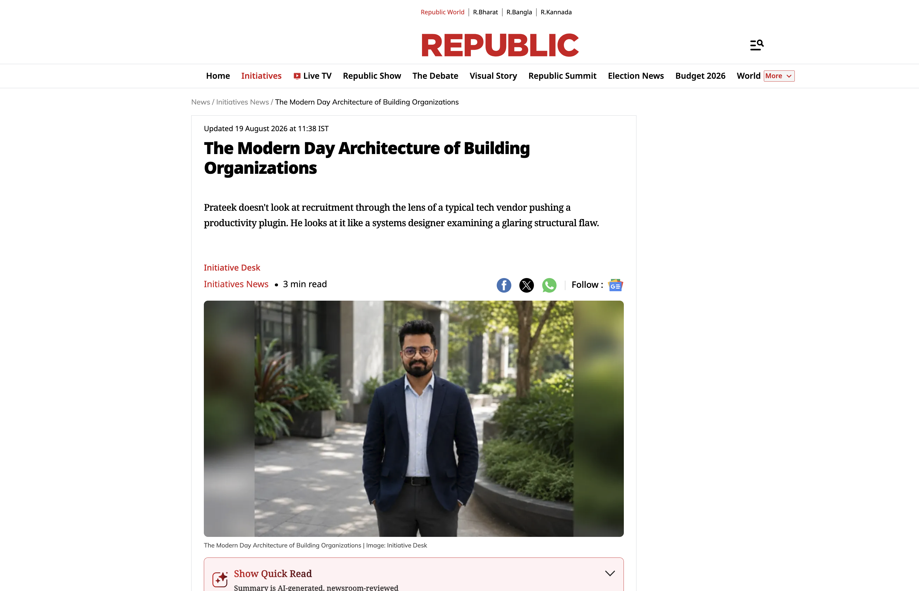 The Modern Day Architecture of Building Organizations